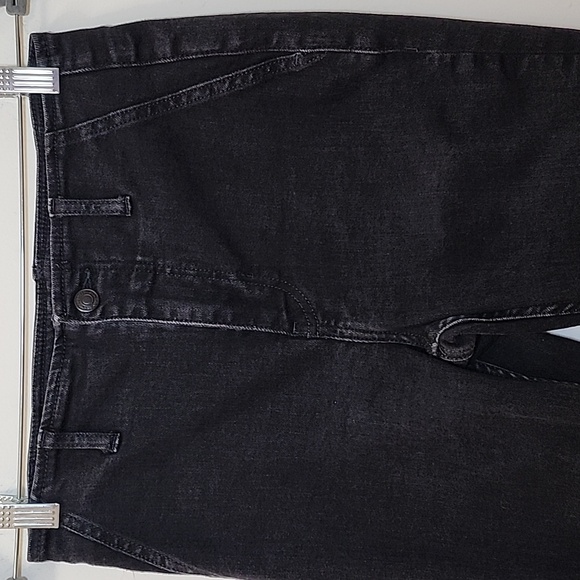 Free People Black Level Up Slit Bootcut  Raw Hem Jeans Size 28 - Picture 9 of 16